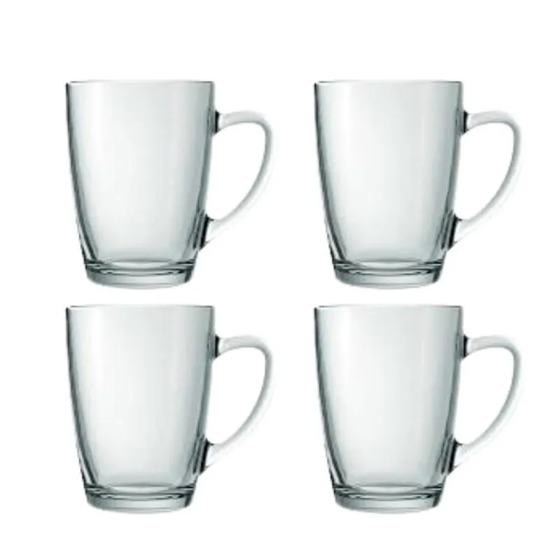Jogo De Xicaras Canecas Tarsila Vidro 300ml Com 4 Peças