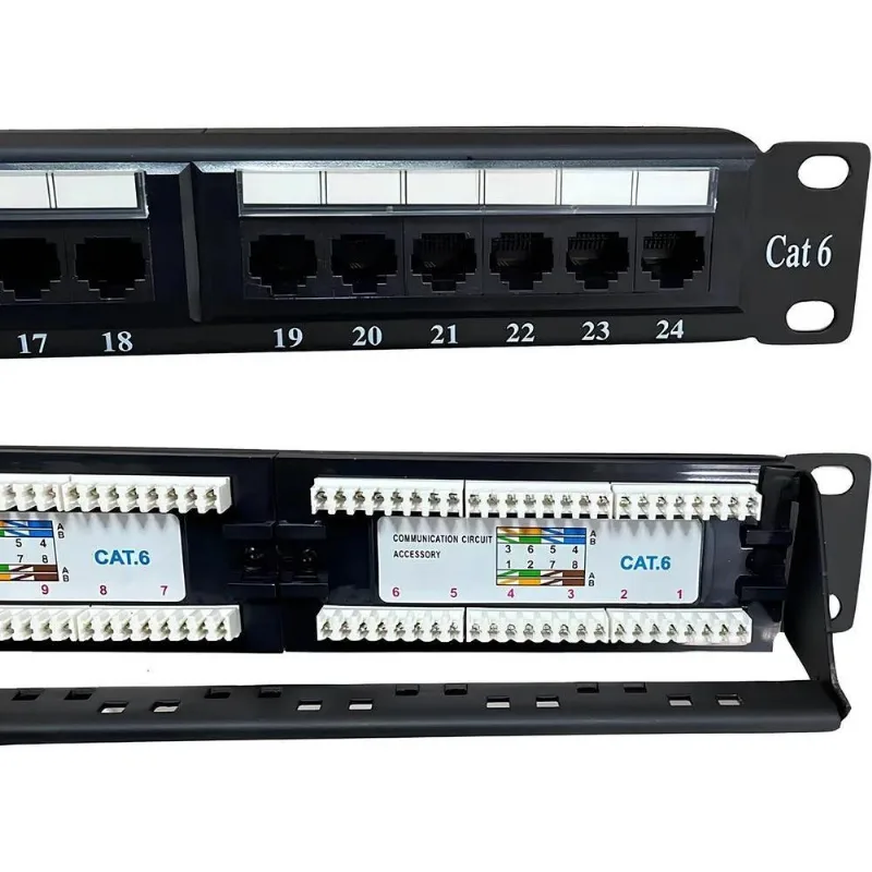 3x Patch Panel 24 Portas Cat6 Rj45 Rede Lan Utp Certifica Gi