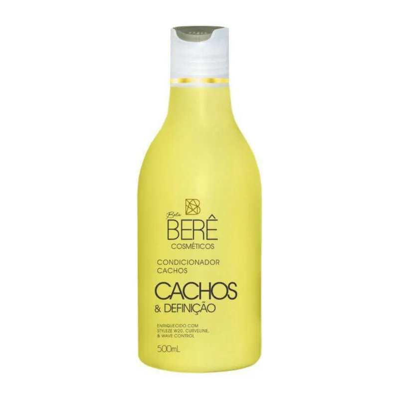 Condicionador Hidratação e Definição 500ml Bela Berê Para Cabelos Cacheados e Crespos Condicionador Cachos & Definição 500Ml
