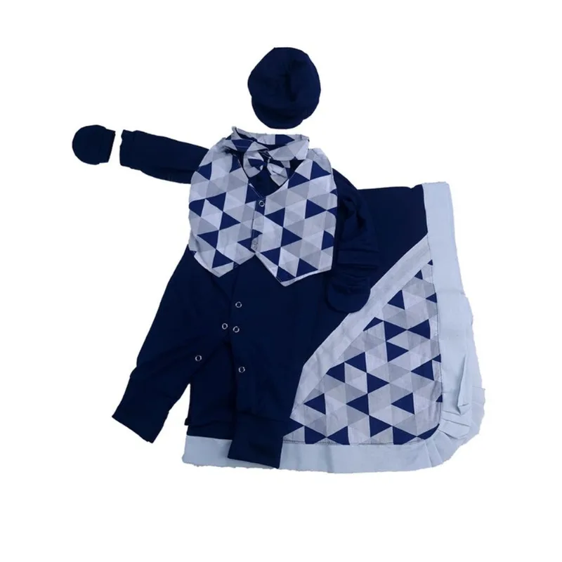 Kit Saída Maternidade Azul Marinho Menino Social Manta Luxo