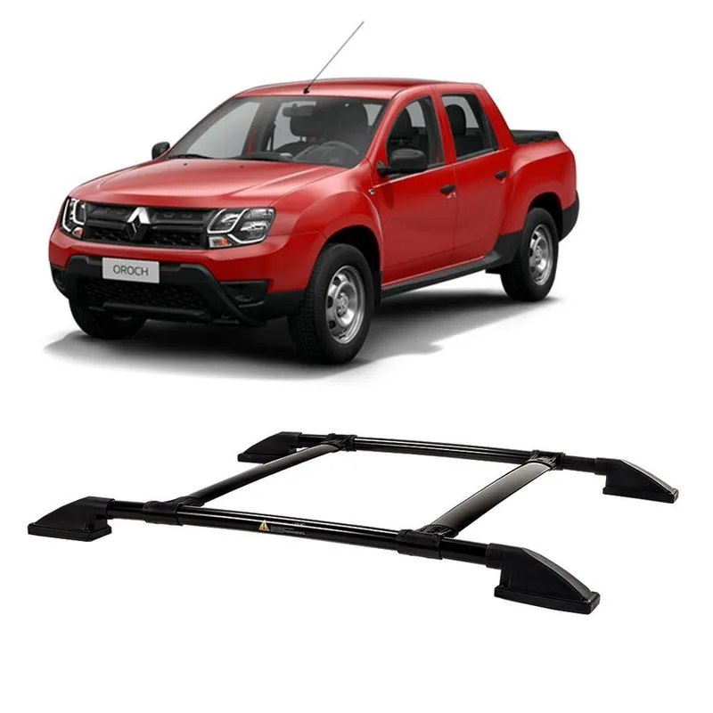 Bagageiro Duster Oroch Express 2017 a 2020 Cromado Colado