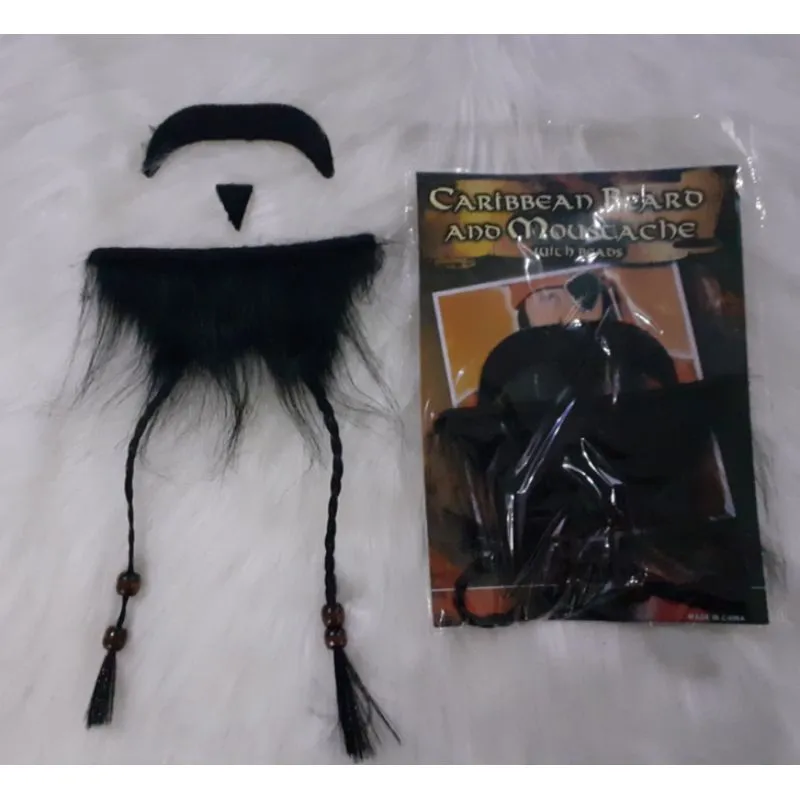 Barba De Pirata Com Trança E Bigode