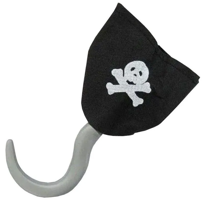 Gancho De Pirata Plástico E Tecido Para Fantasias