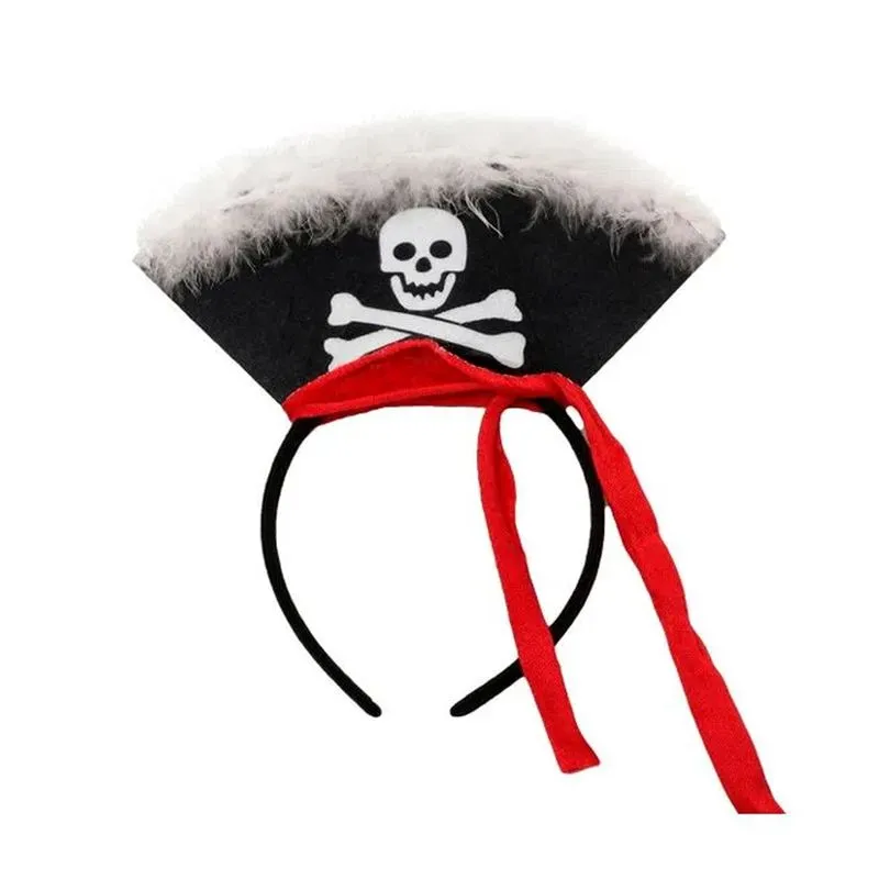 Tiara Pirata Com Marabú E Faixa