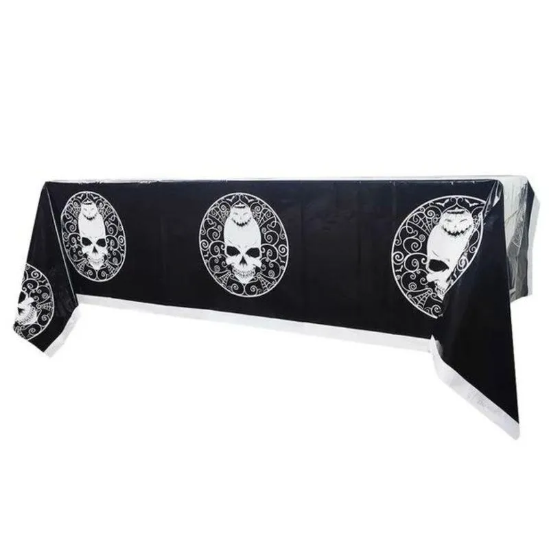 Toalha De Mesa Halloween Caveira - 1 Unidade