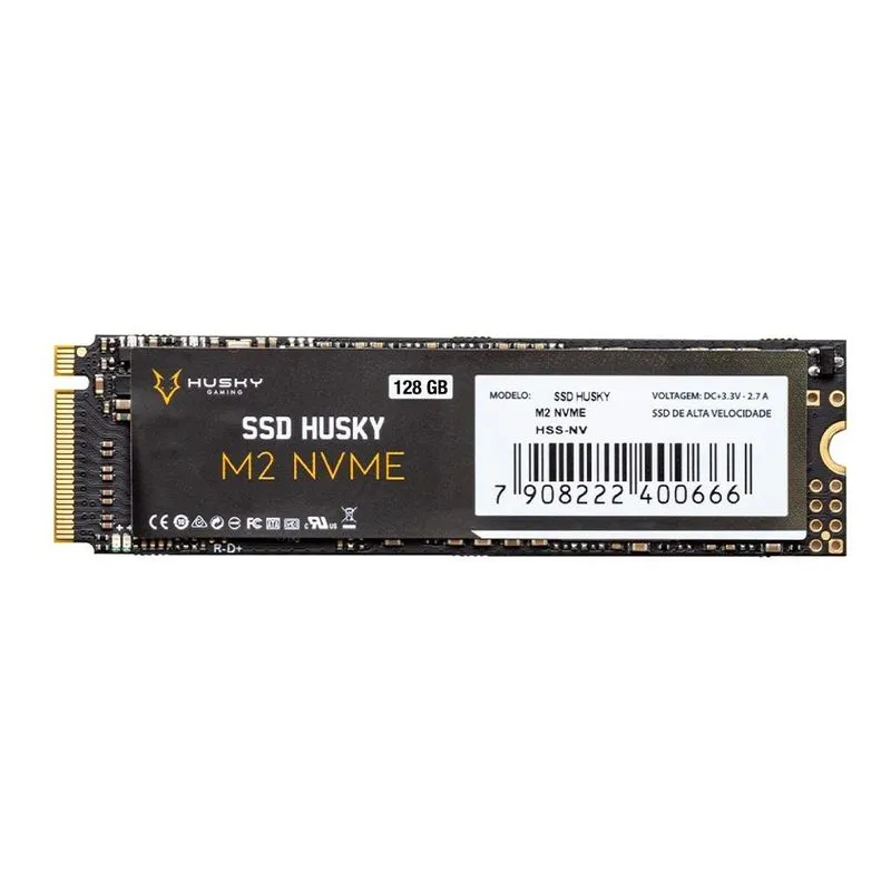 Ssd Nvme, M.2 2280, 128gb, Preto - Husky Gaming