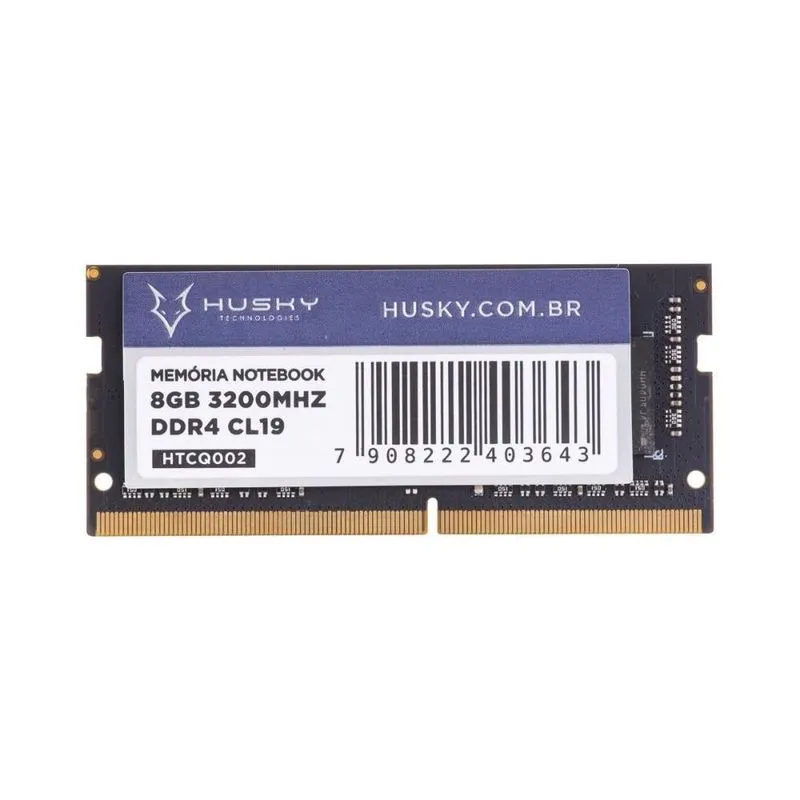 Memória Sodimm 8gb Ddr4 3200mhz Husky, Para Notebook, Cl19