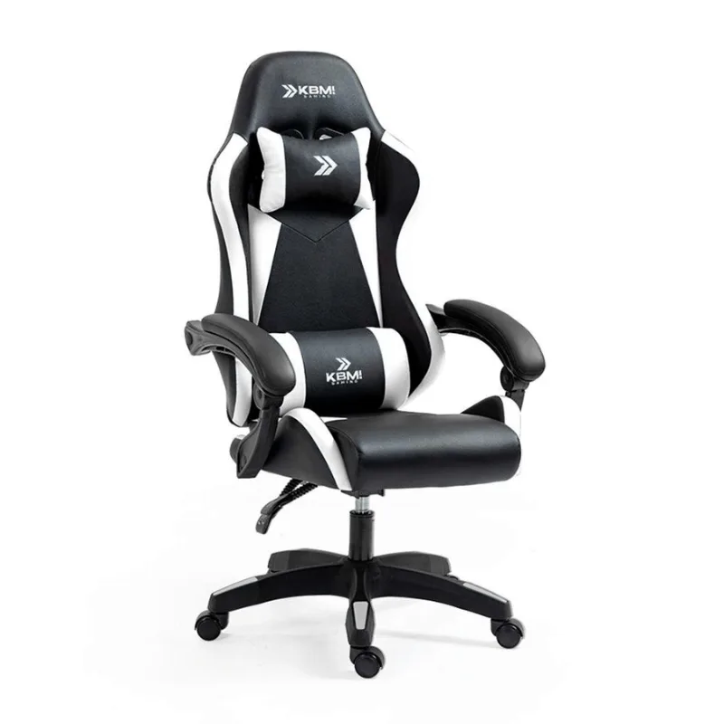Cadeira Gamer Kbm Pistão Classe 3 Reclinação 90-130º Até 120kg Preto E Branco - Kgcg200ptbr