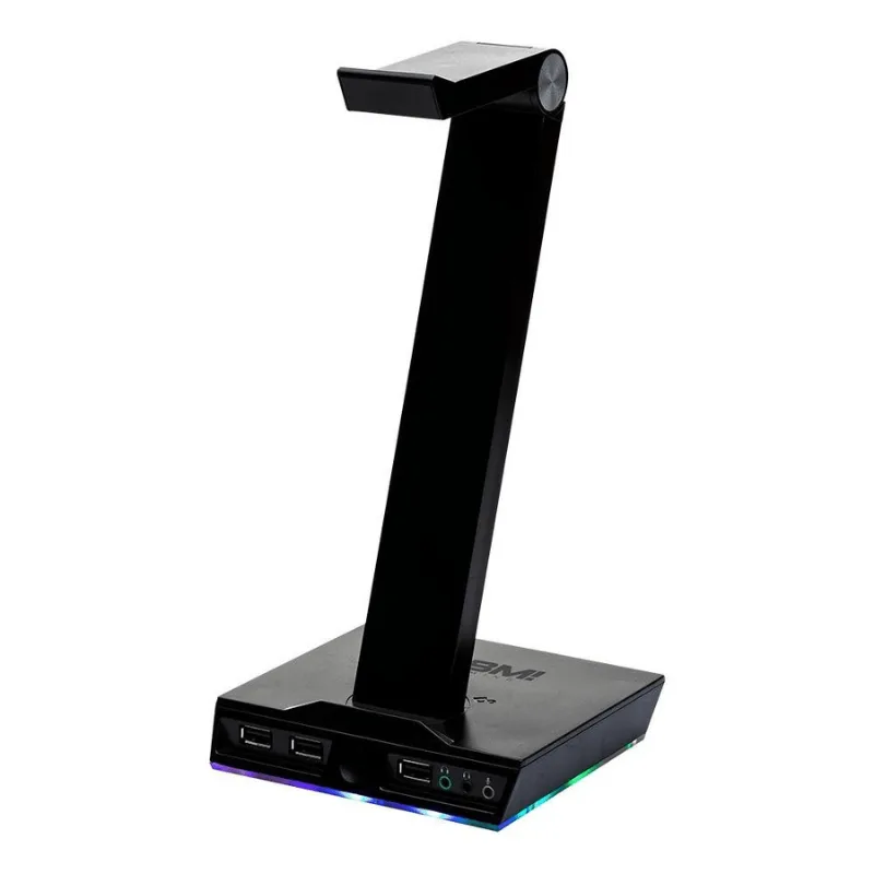 Suporte De Headset Gamer Kbm! Gaming Rgb 3x Usb C/ Placa De Som - Kgshg200pt