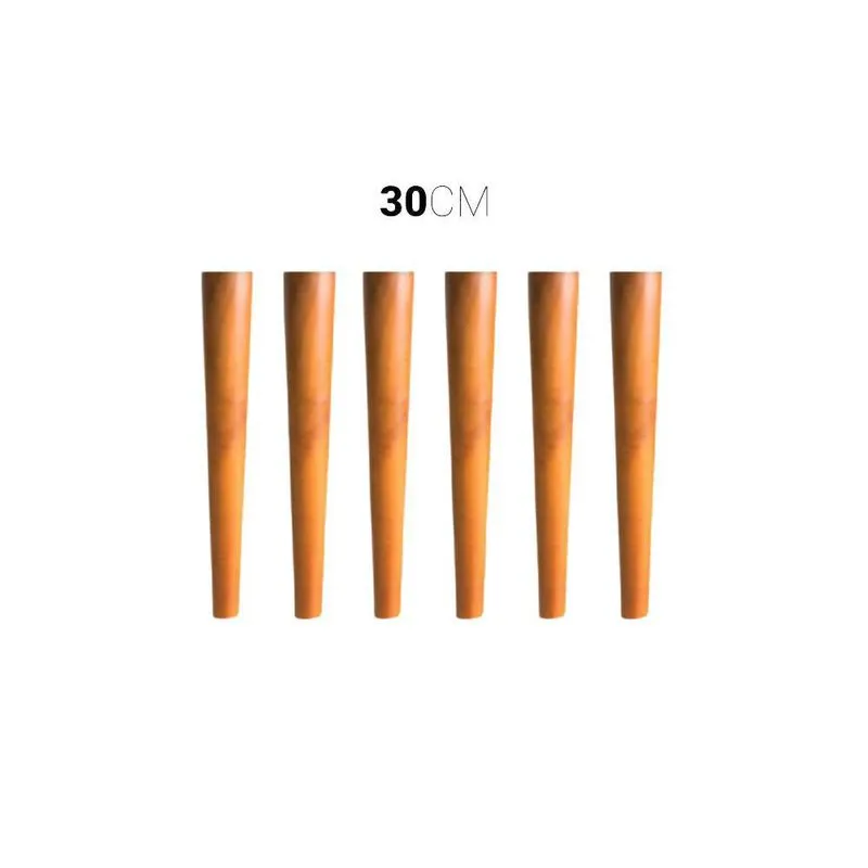 Pés De Madeira Kelan Para Moveis 30 Cm 6 Unidades
