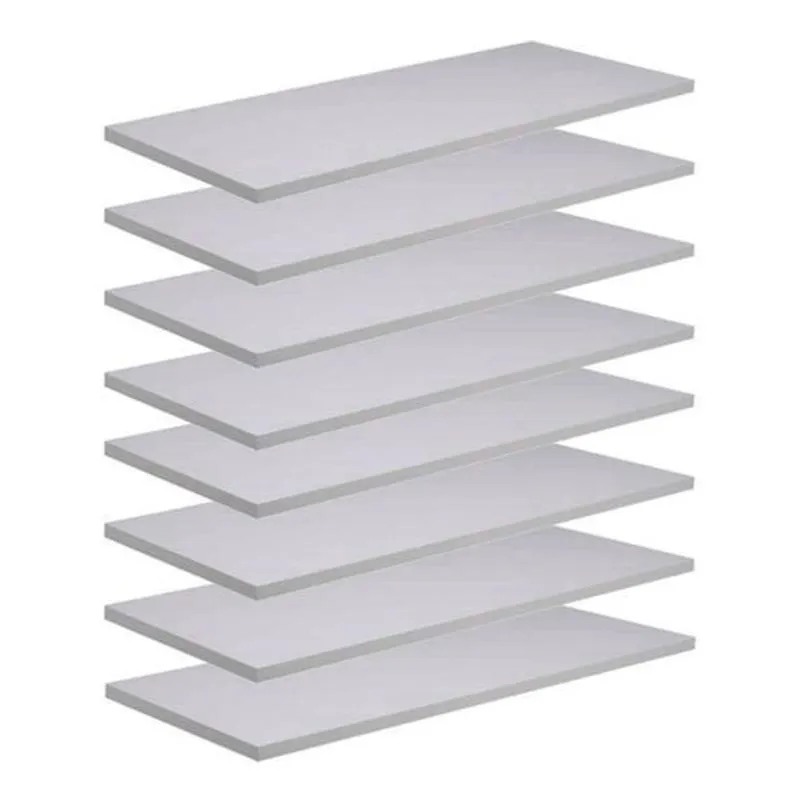 Ki 8 Prateleiras Mdf 60X10 Branco Suporte De Instalação
