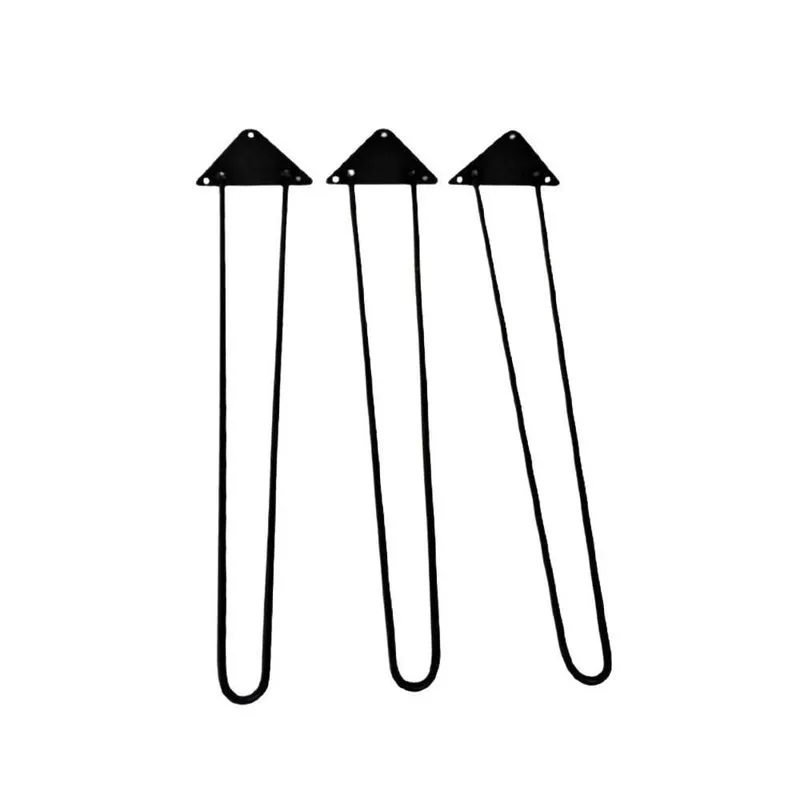 Pé De Mesa Hairpin Leg Ferro 45 Cm Pés De Mesinha Móveis 3un