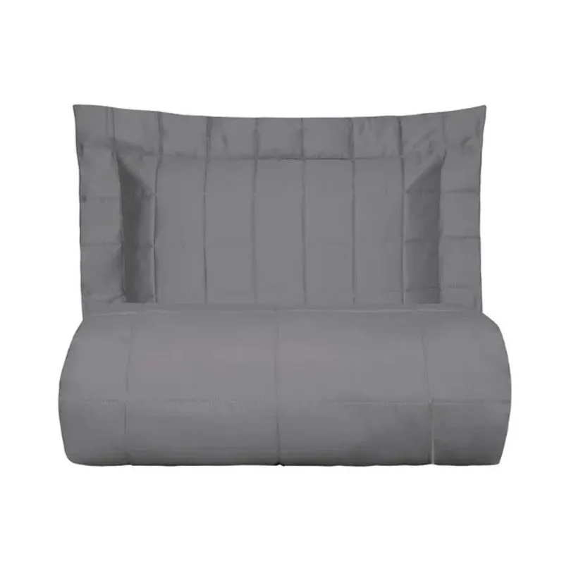 Colcha Satinee Square Solteiro Solteiro/silver