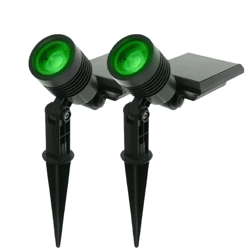 Kit 2 Luminarias Espeto Spot Solar Verde Ecoforce - Ecoforce