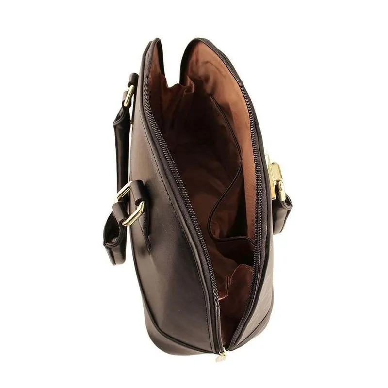 Bolsa Feminina Reforçada Couro Pu Queens Paris Qpb41u Preto