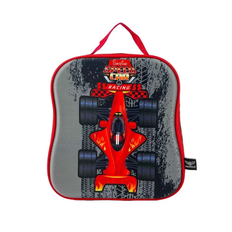 Lancheira Escolar Russel Speed Car Vermelho - Santino