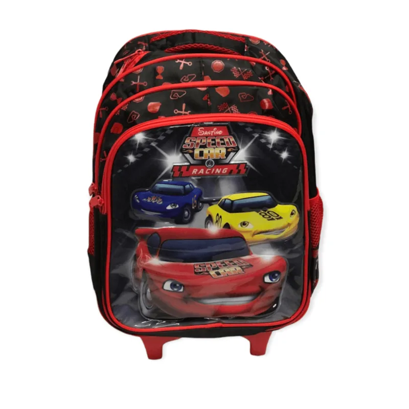Mochilete Escolar Larry Speed Car Vermelho - Santino