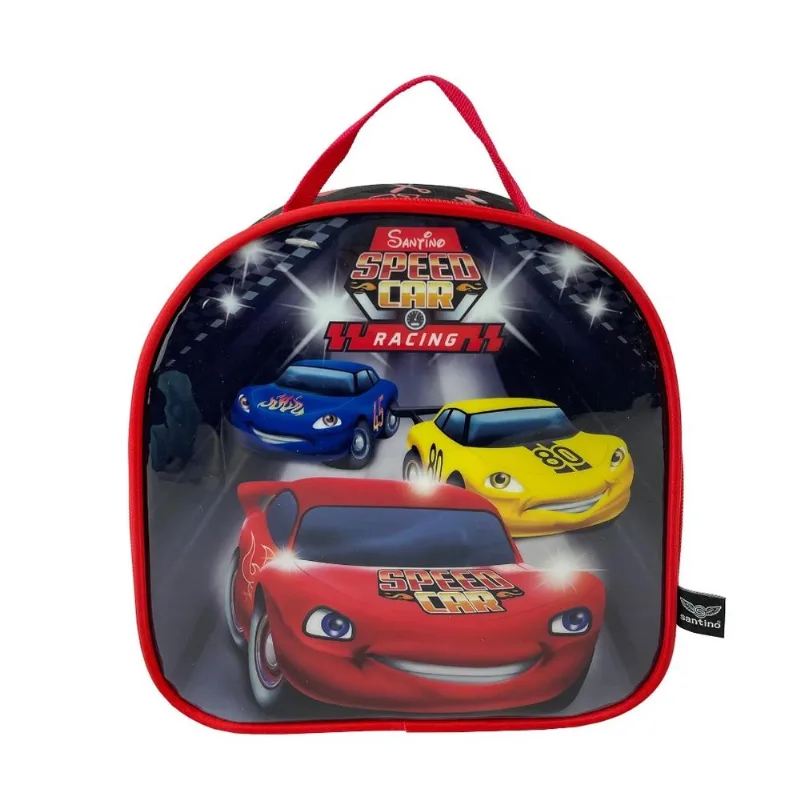 Lancheira Escolar Larry Speed Car Vermelho - Santino