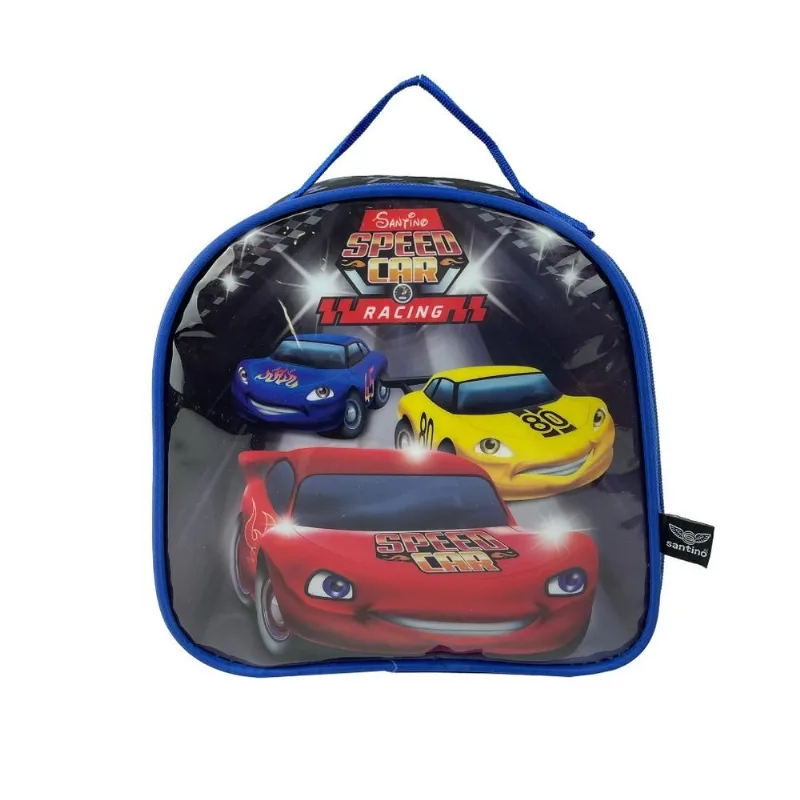Lancheira Escolar Larry Speed Car Azul - Santino