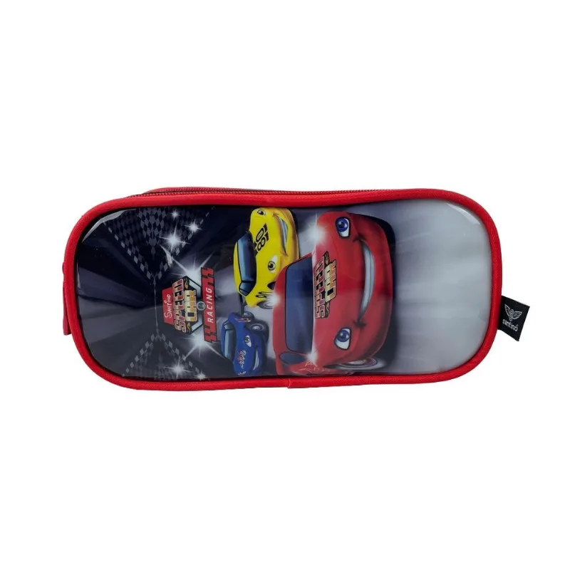 Estojo Escolar Larry Speed Car Vermelho - Santino