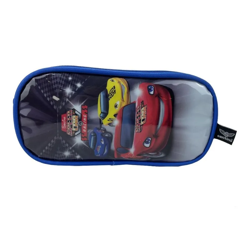 Estojo Escolar Larry Speed Car Azul - Santino