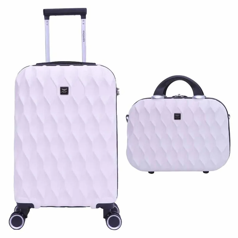 Kit Mala Viagem P 360 + Frasqueira Viagem Marselha Branco