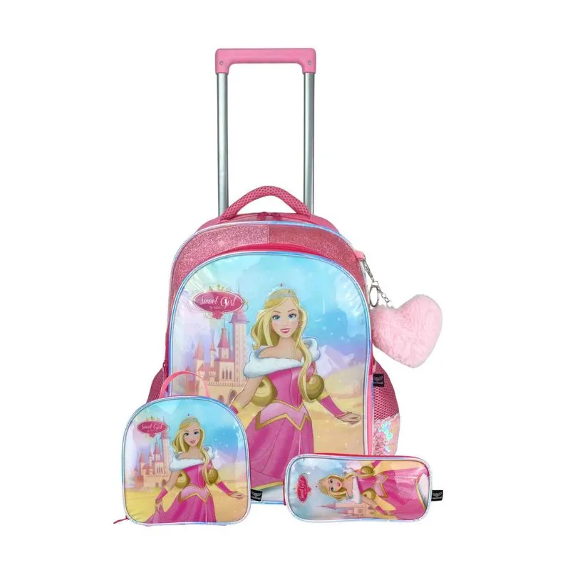 Kit Mochila+estojo+lancheira Sweet Girl San Sgc13u14 - Roxo