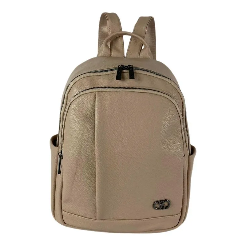 Bolsa Mochila Holly Poliuretano Santino Bege