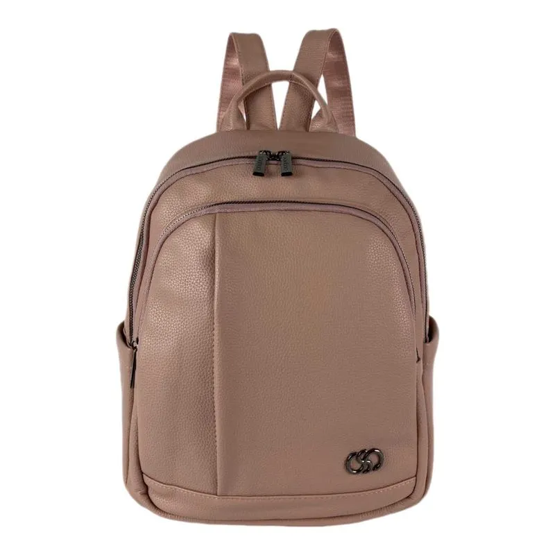 Bolsa Mochila Holly Poliuretano Santino Rosa Claro