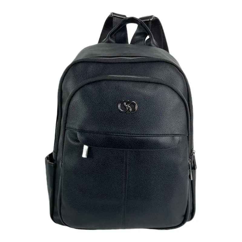 Bolsa Mochila Kamala Poliuretano Santino Preta