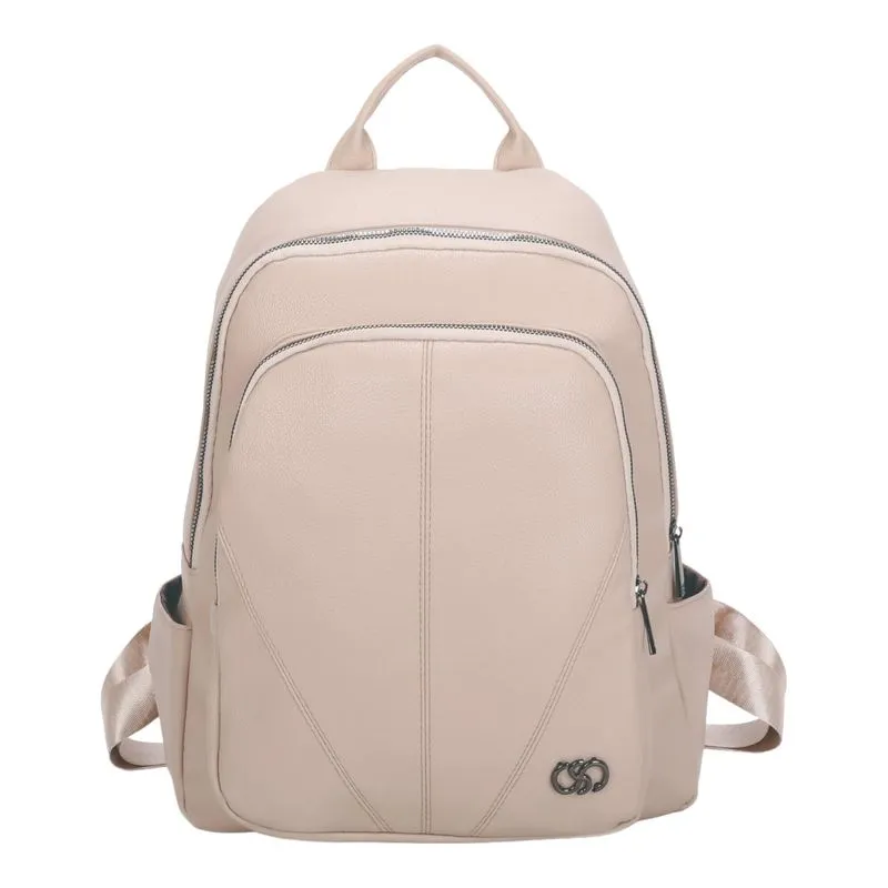 Bolsa Mochila Petúnia Poliuretano Santino Bege