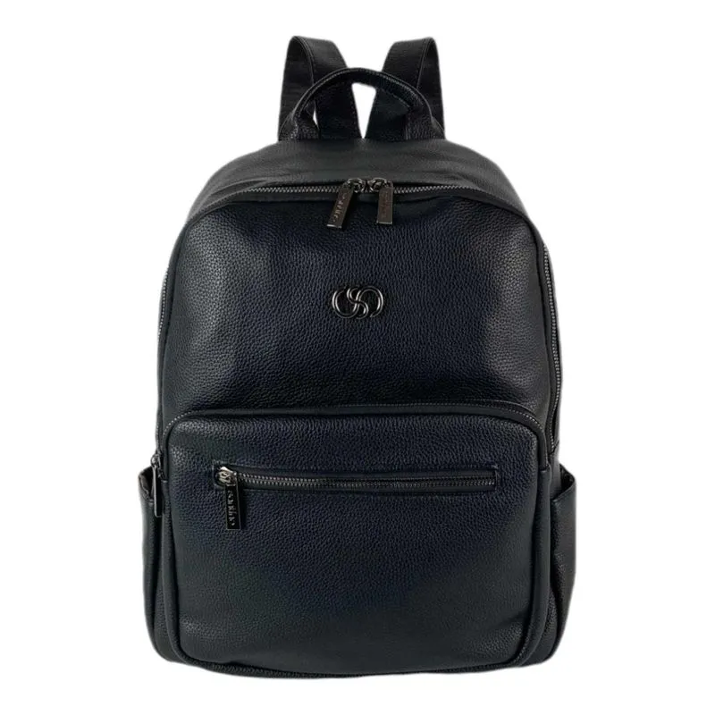 Bolsa Mochila Willow Poliuretano Santino Preta