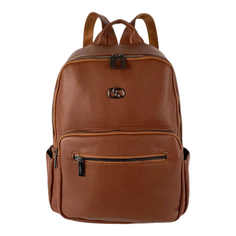 Bolsa Mochila Willow Poliuretano Santino Café
