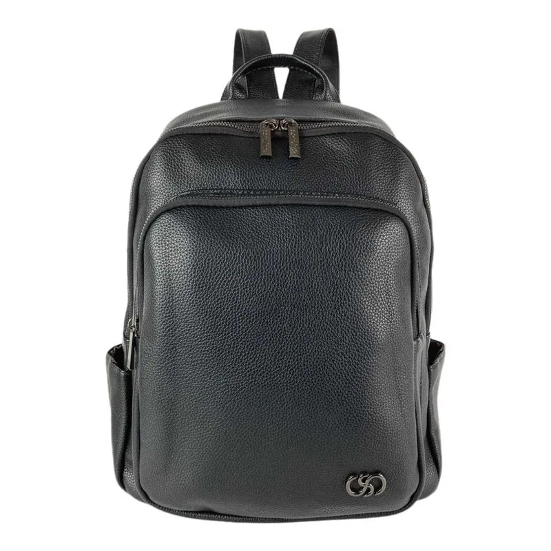 Bolsa Mochila Jasmim Poliuretano Santino Preta