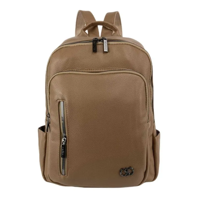 Bolsa Mochila Alpínia Poliuretano Santino Bege