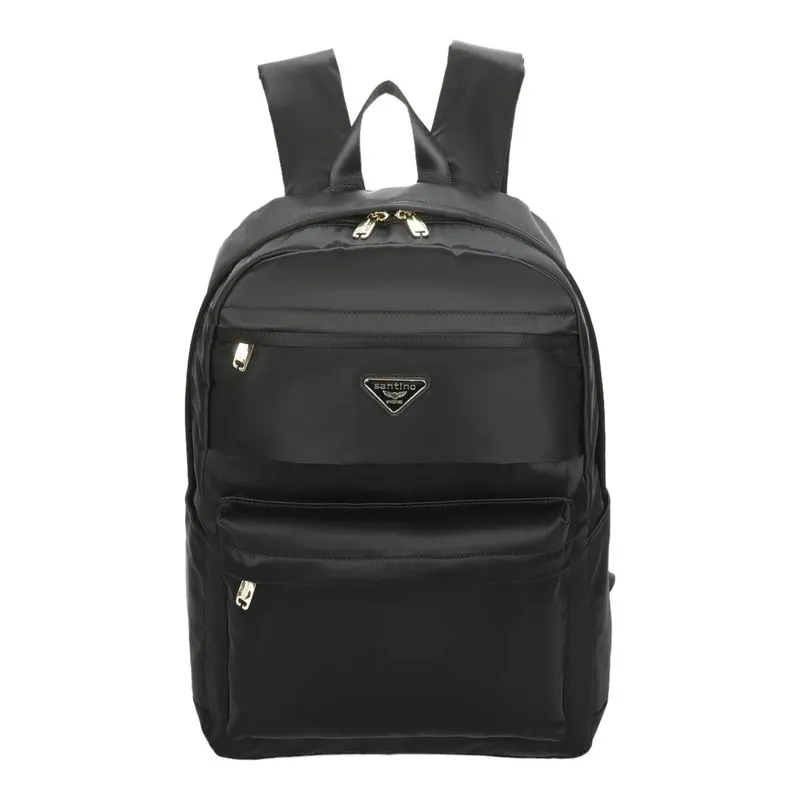Bolsa Mochila Blossom Nylon Santino Preta