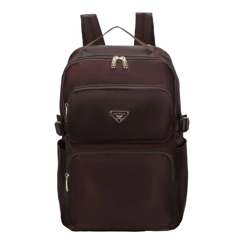Bolsa Mochila Hazel Nylon Santino Marrom Sab410u11