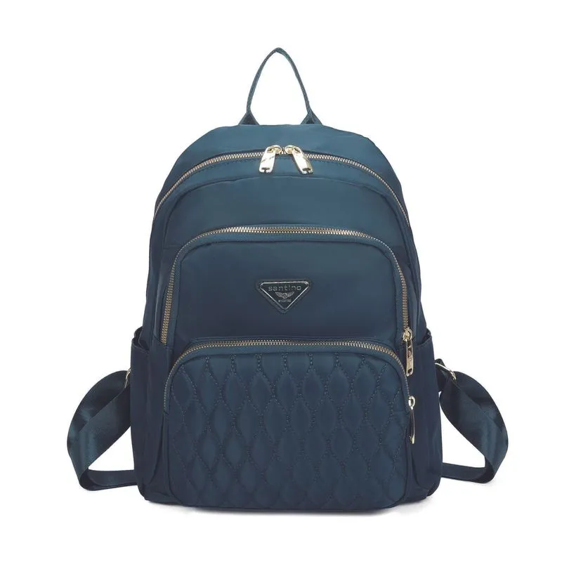 Bolsa Mochila Amarílis Nylon Santino Azul Turquesa