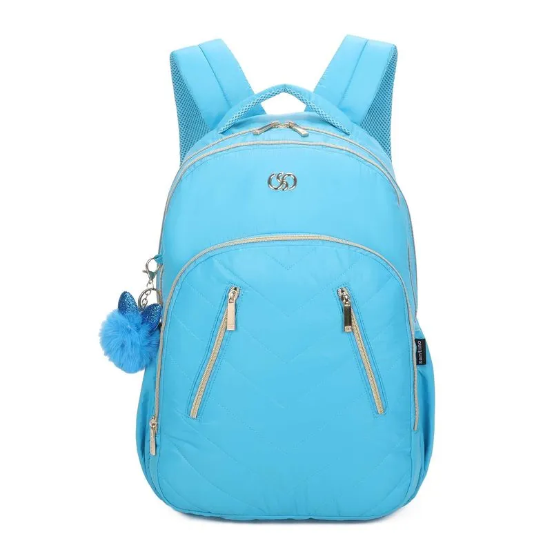 Bolsa Mochila Meghan Poliéster Santino Azul Claro