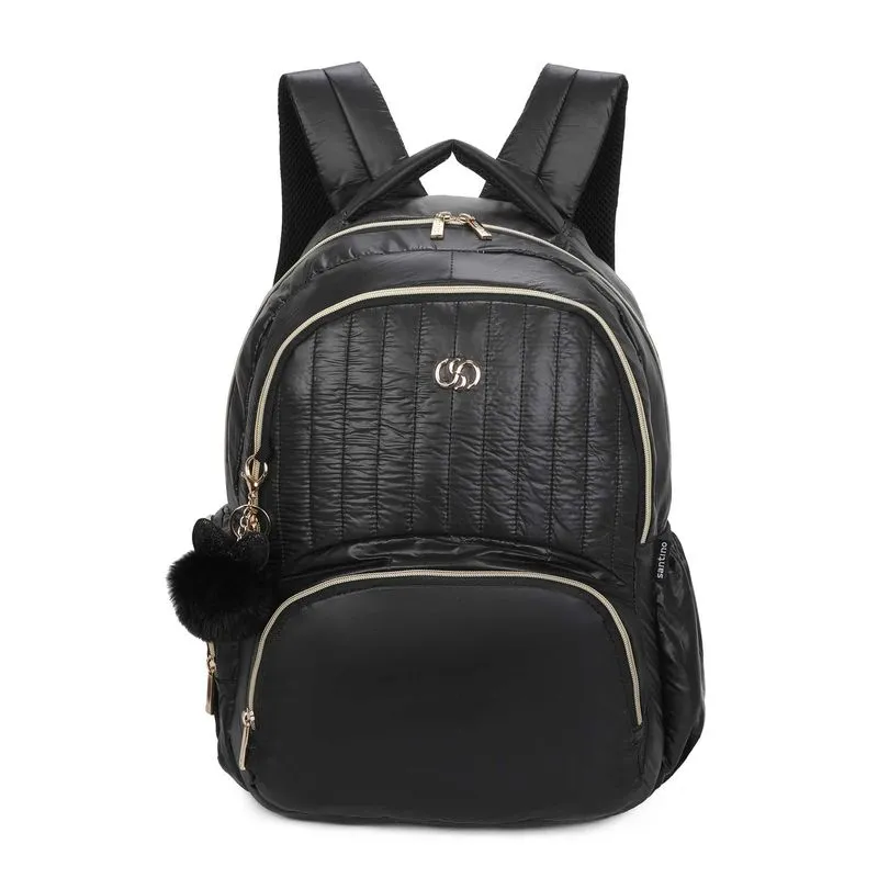 Bolsa Mochila Grace Poliéster Santino Preta