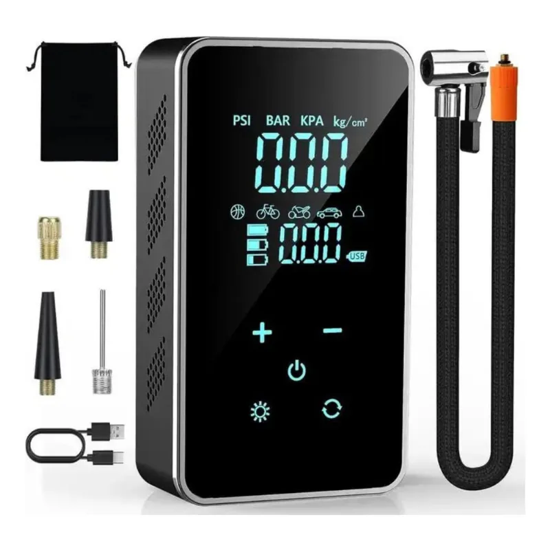 Mini Compressor Ar Potente Bomba Ar Portátil Digital 150 Psi Carro Moto Bike Van Lanterna Power Bank