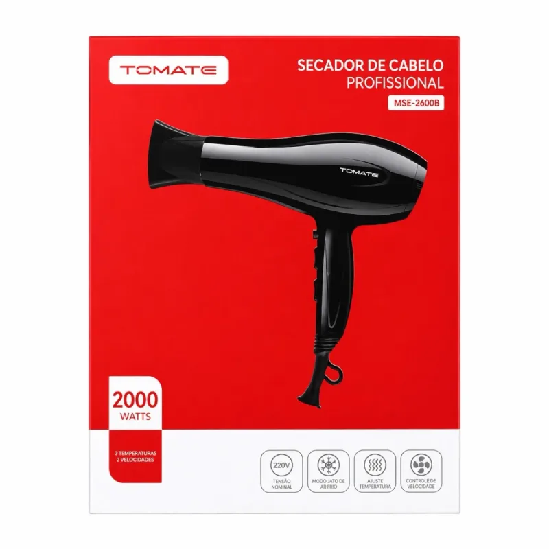 Secador de Cabelo MSE-2600B Tomate