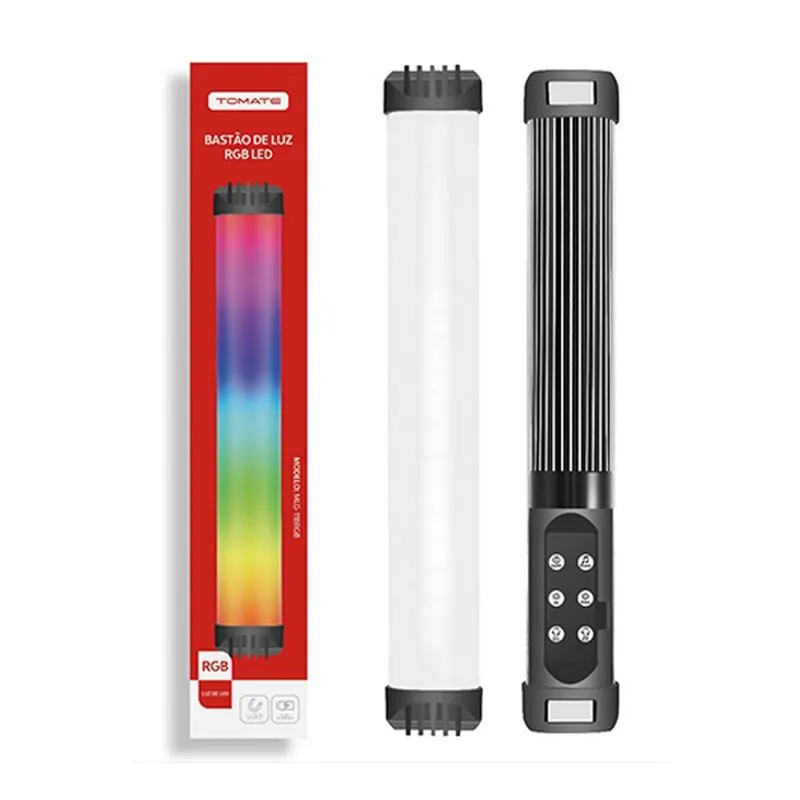Barra Bastão De Led 30cm Cores Colorido Rgb Tomate Mlg-118rgb Light Fotografia Vídeo Estúdio Criativo