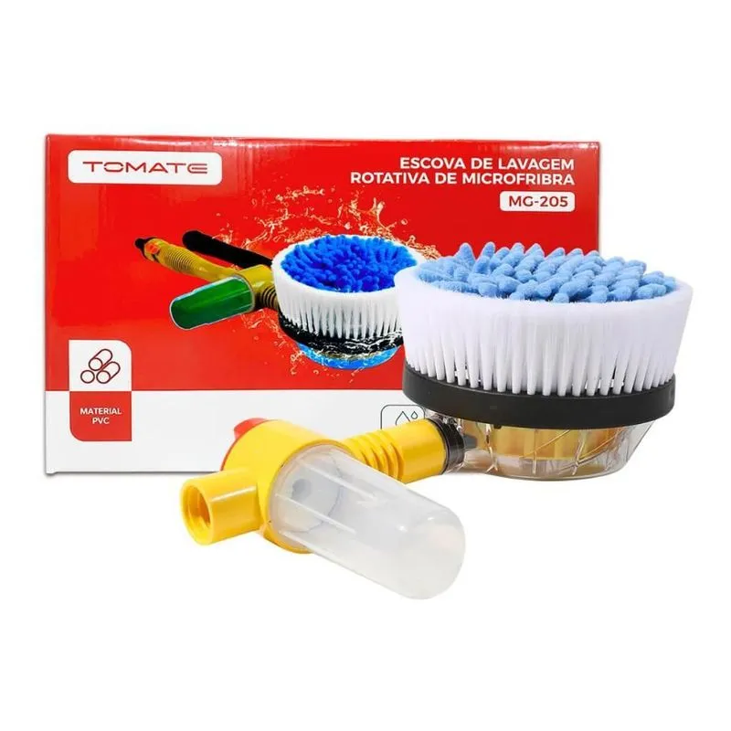 Kit De Limpeza De Carro Escova Giratória Lavar Carro Casa
