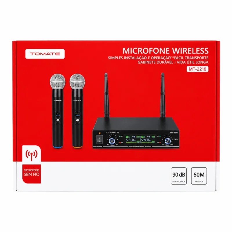 Microfones Sem Fio MT-2210 Tomate