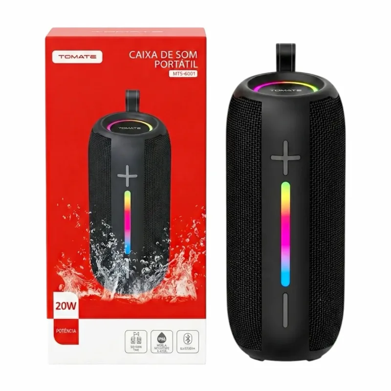 Caixa de Som Portátil MTS-6001 Tomate