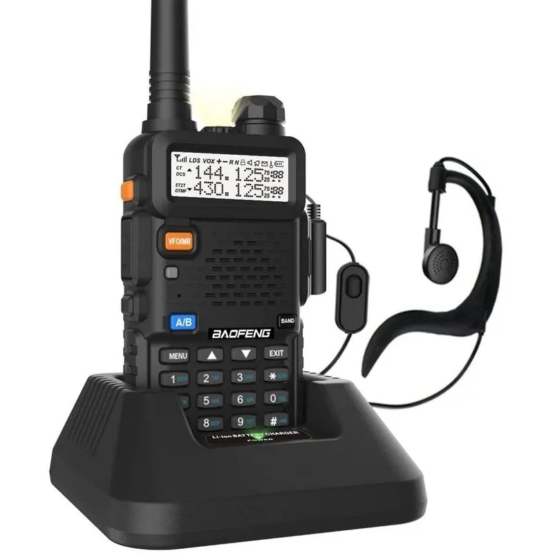 Rádio Comunicador Tomate Mra-001t Walkie Talkie Uhf Vhf E Fm C/ Visor Lcd