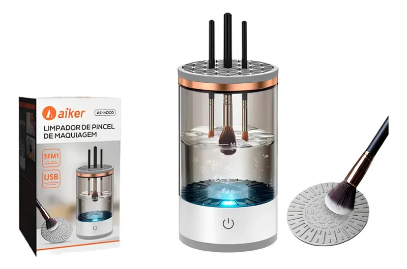 Limpador Elétrico pincel de Maquiagem Aiker AK-H008