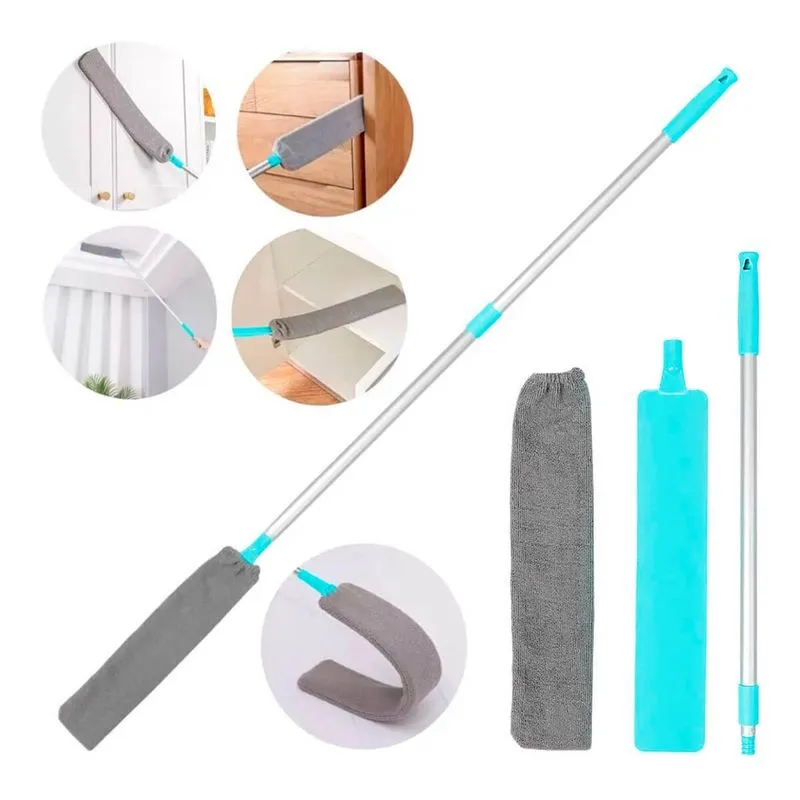 Espanador de Pó Flexível Retrátil Microfibra Perfeito para Limpeza de Teto e Cantos