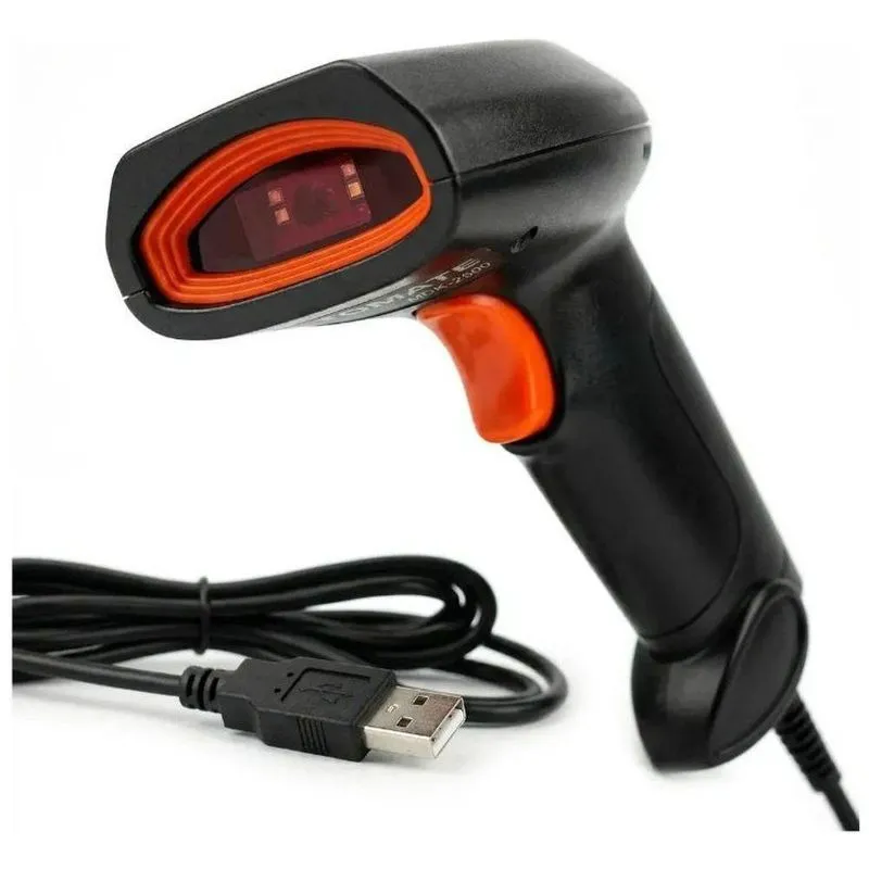 Leitor De Código De Barras USB 1D MDK-2500 Plug & Play Design Ergonômico Tomate